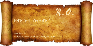 Móri Ottó névjegykártya